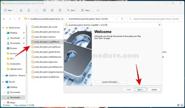 Avast Ransomware Decryption giải mã Virus mã hóa