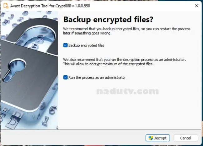 Avast Ransomware Decryption giải mã Virus mã hóa