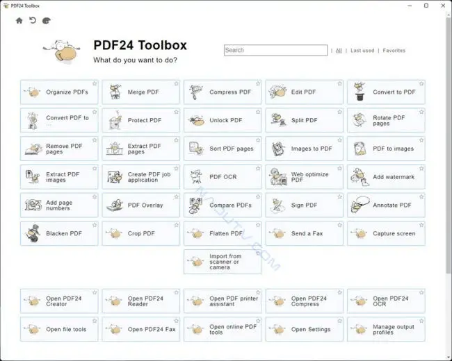 Phần mềm quản lý file PDF PDF24 Creator full key v11.27.0 1 Phần mềm quản lý file PDF PDF24 Creator