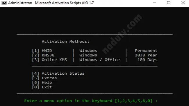 Kích hoạt Win /Office Microsoft Activation Scripts v3.3 1 Kích hoạt Win /Office Microsoft Activation Scripts